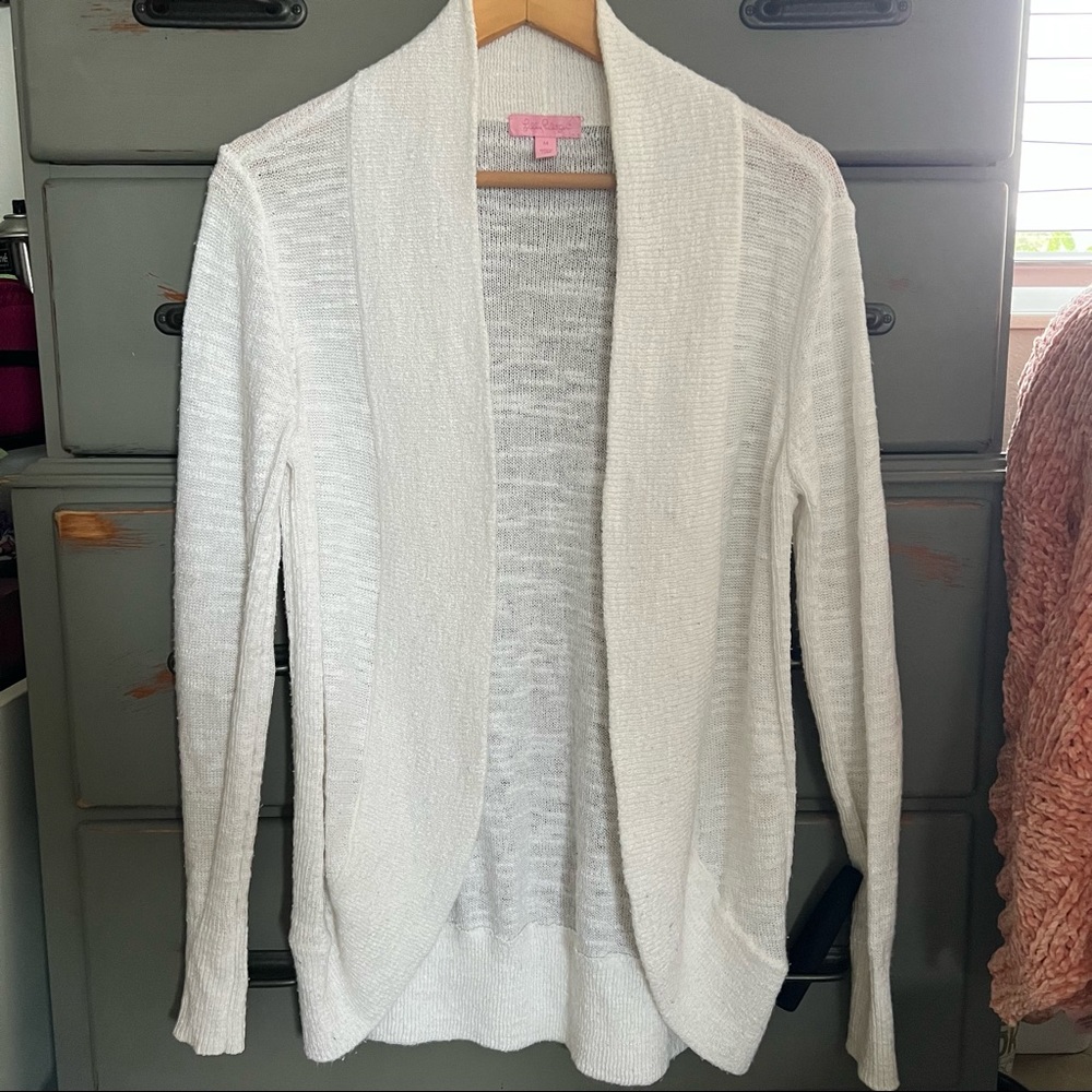 Lilly Pulitzer white cardigan sweater